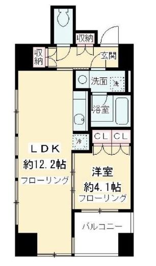 ルフィット神宮北参道　1403号室　間取り
