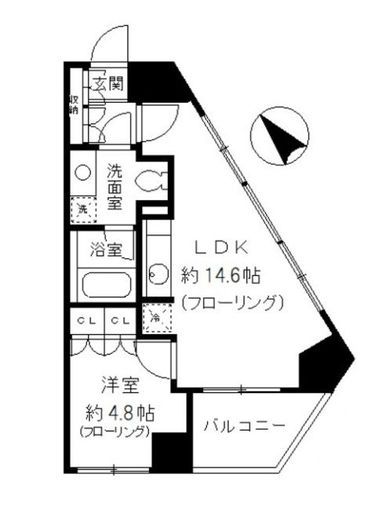ルフィット神宮北参道　501号室　間取り