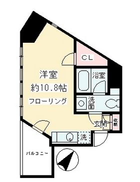 	ルフィット神宮北参道（旧ニューシティアパートメンツ千駄ヶ谷II）　504号室　間取り