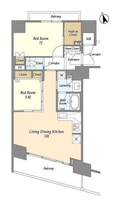 コンフォリア芝浦バウハウス　706号室　間取り