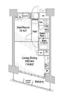 コンフォリア芝浦バウハウス　1002号室　間取り