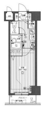 ガラ・ステージ麻布十番　1005号室　間取り