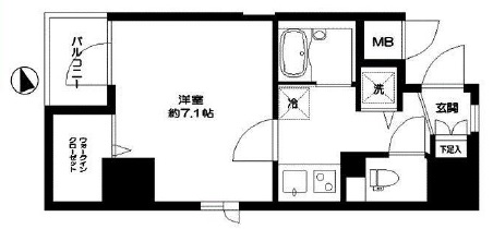 シティスパイア新富町　204号室　間取り