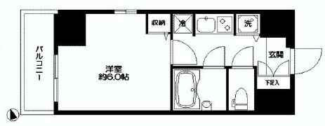 シティスパイア新富町　502号室　間取り