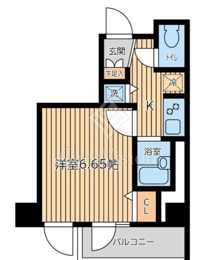 シティスパイア新富町　801号室　間取り