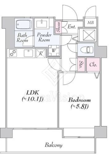 ダイワ芝浦ビル　1201号室　間取り