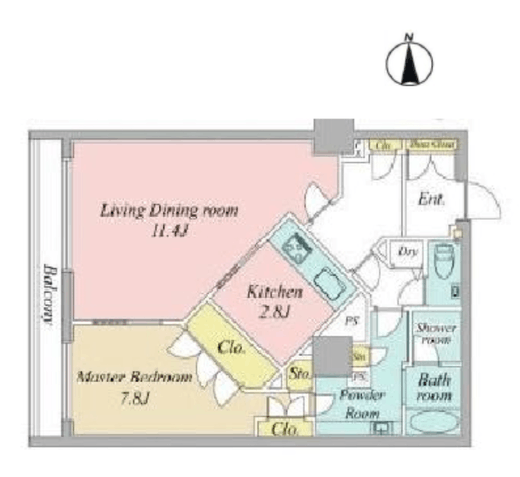 シティフロントタワー　2908号室　間取り