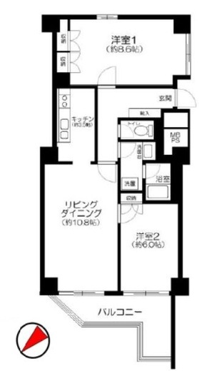 クレール白金台　903号室　間取り