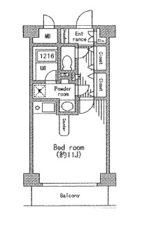 シティテラス田町　802号室　間取り