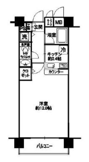秀和溜池山王レジデンス　9F1号室　間取り