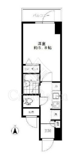 ステージファースト恵比寿　602号室　間取り
