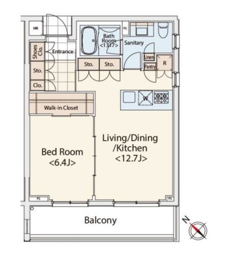 カスタリア初台2　401号室　間取り