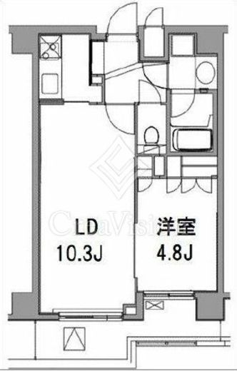 The Hermitage (ザ・ハーミティッジ)　304号室　間取り