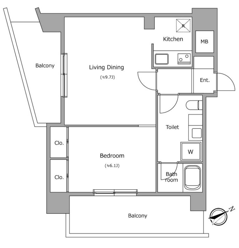 ヴォアラクテ西早稲田　106号室　間取り