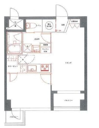 グランドメゾン田町　5F2号室　間取り