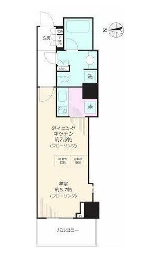 アトラスタワー茗荷谷　1002号室　間取り