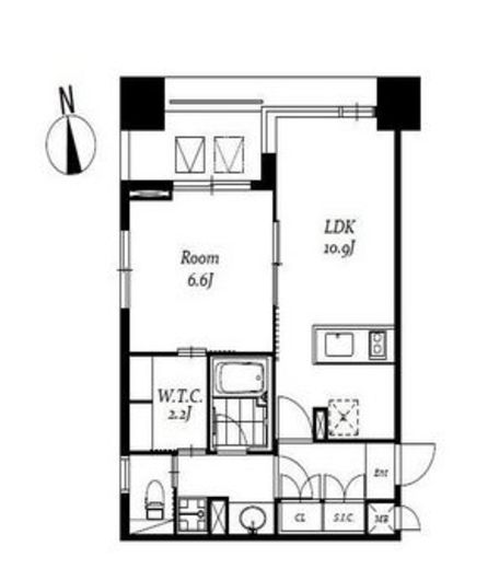 レジディア日本橋馬喰町3　1204号室　間取り