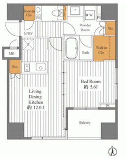 レジディア日本橋馬喰町3　701号室　間取り