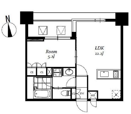 レジディア日本橋馬喰町3　803号室　間取り