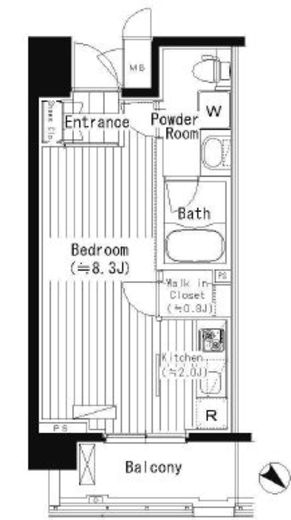 プライムアーバン東中野コート (PRIME URBAN 東中野 COURT)　501号室　間取り