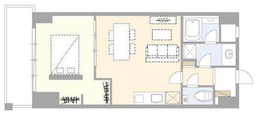 シティプラザ恵比寿　1103号室　間取り