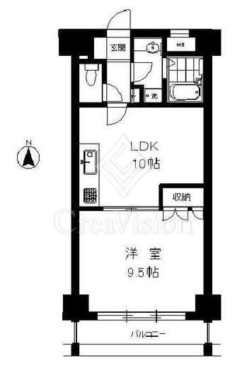 シティプラザ恵比寿　705号室　間取り