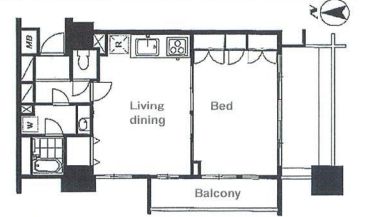 シティプラザ恵比寿　907号室　間取り