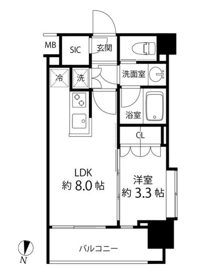 リリエンベルグ目白壱番館　705号室　間取り
