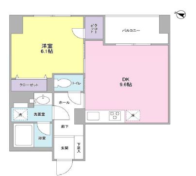 ラベール三越前　502号室　間取り
