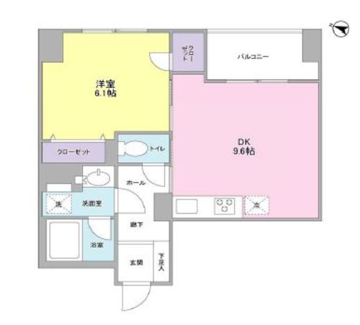 ラベール三越前　902号室　間取り