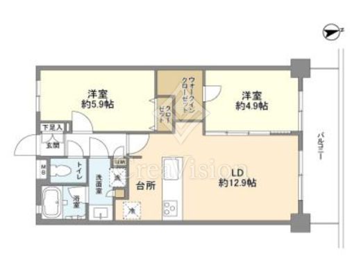竹橋ヒルズ　910号室　間取り