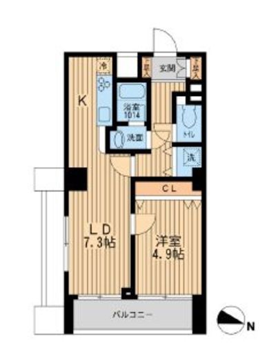 KDXレジデンス幡ヶ谷　1302号室　間取り