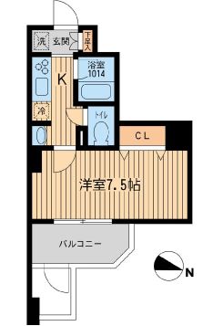 KDXレジデンス幡ヶ谷　801号室　間取り