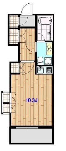 白金タワー テラス棟　5F2号室　間取り
