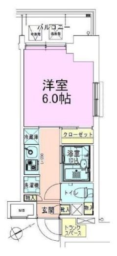 門前仲町レジデンス伍番館　602号室　間取り