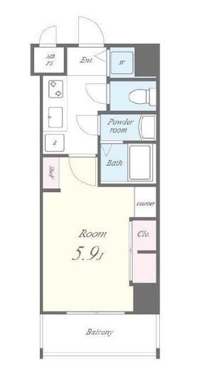 プラムハウス日本橋　202号室　間取り