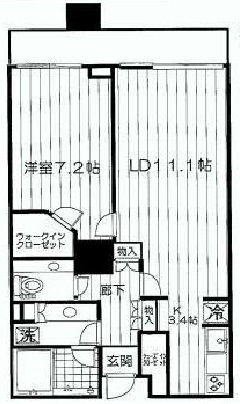 白金タワー　1211号室　間取り