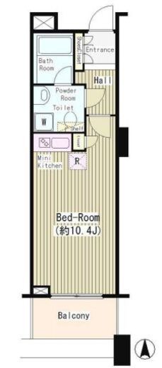 白金タワー　712号室　間取り