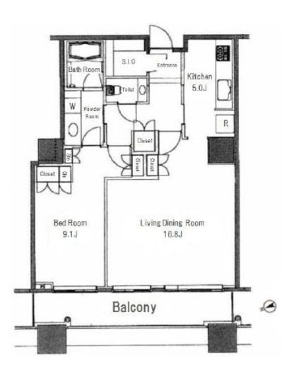 白金タワー　3111号室　間取り