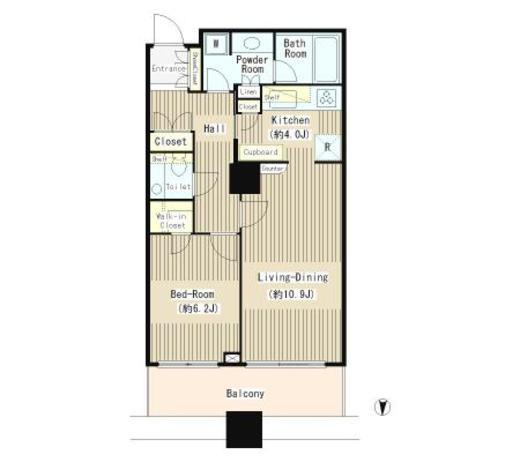 白金タワー　918号室　間取り