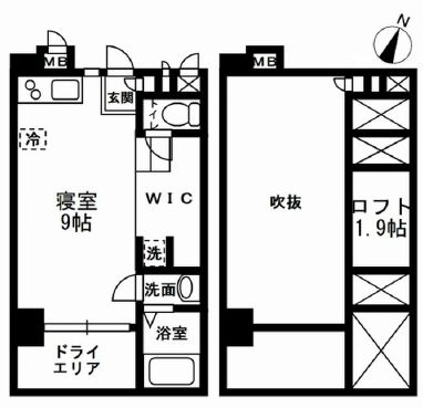 レジディア代々木Ⅱ　105号室　間取り