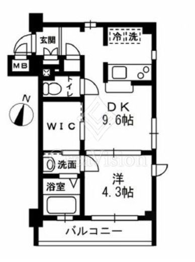 レジディア代々木Ⅱ　205号室　間取り