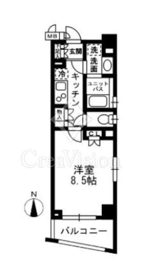 レジディア中落合　A306号室　間取り