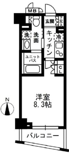 レジディア中落合　A307号室　間取り