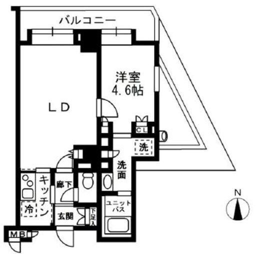 レジディア中落合　A504号室　間取り