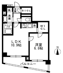 レジディア中落合　A704号室　間取り