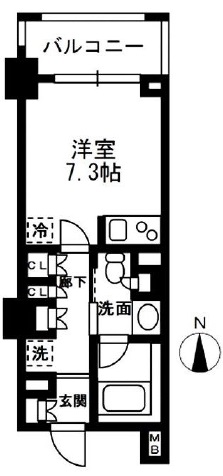 レジディア中落合　B604号室　間取り