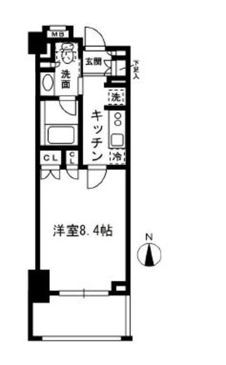 レジディア中落合　B608号室　間取り