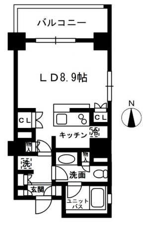 レジディア中落合　C403号室　間取り