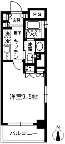 レジディア中落合　C404号室　間取り